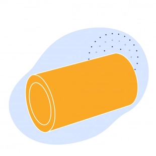 Полиэтиленовая газовая труба 125х14 мм SDR 9 ПЭ 80 желтая