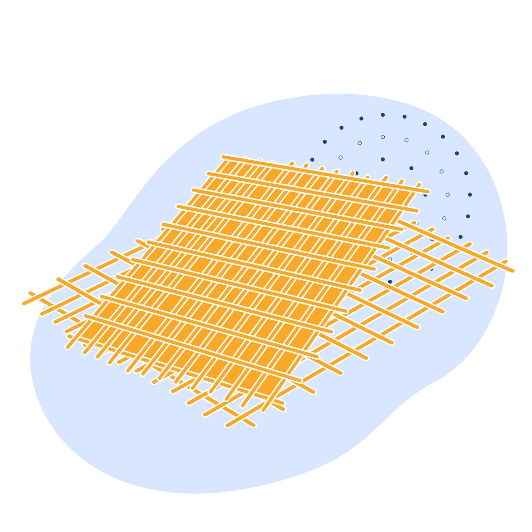 Стальная дорожная сетка в картах 50x50x3 мм 500x2000 мм Вр-1 ГОСТ 23279-2012