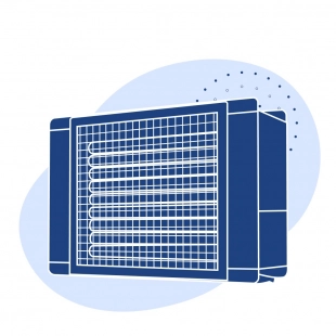 Электрокалорифер 2051x1640x688 мм 256 кВт 11500 м3/час