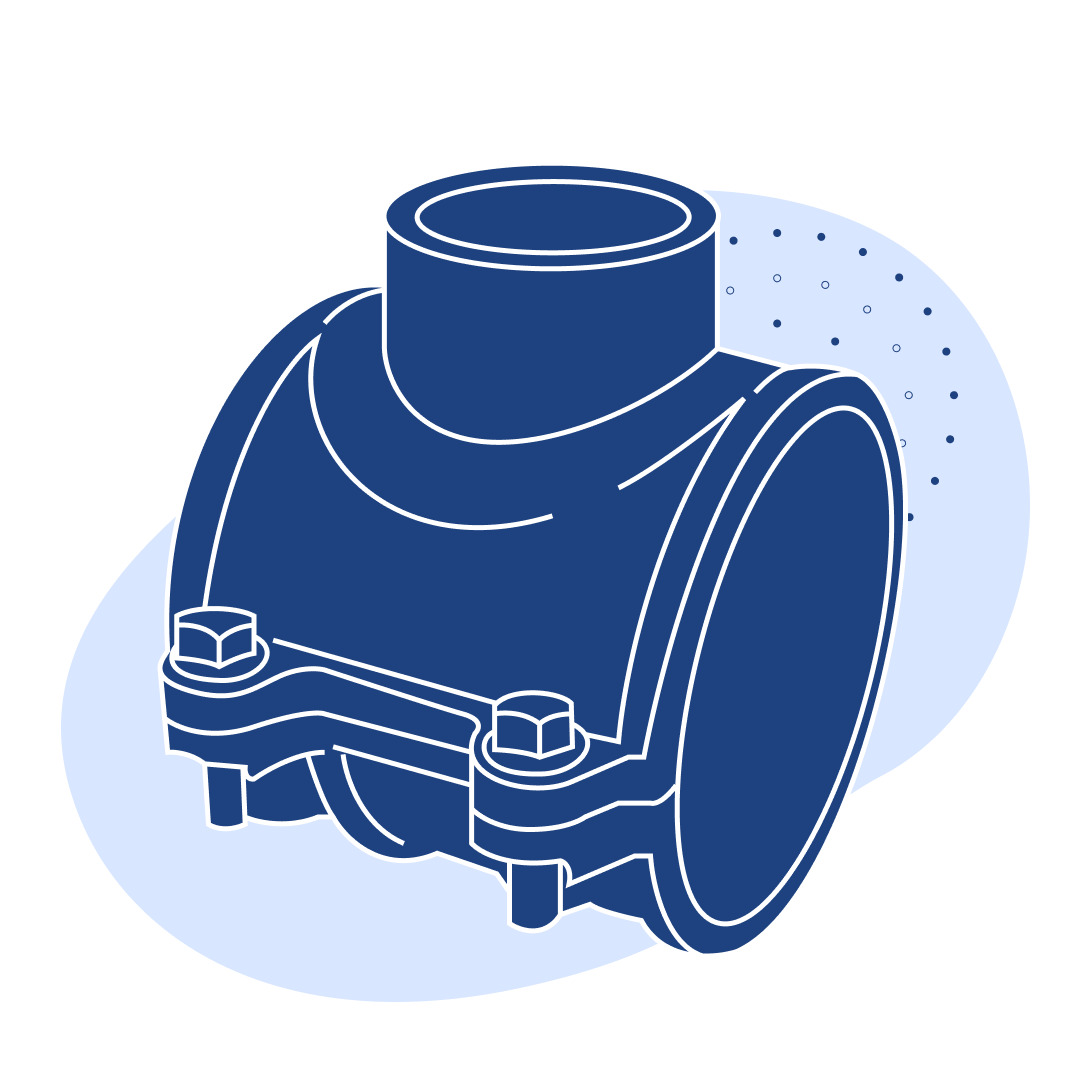 Седелка чугунная Ду 700 мм ГОСТ 5525-89