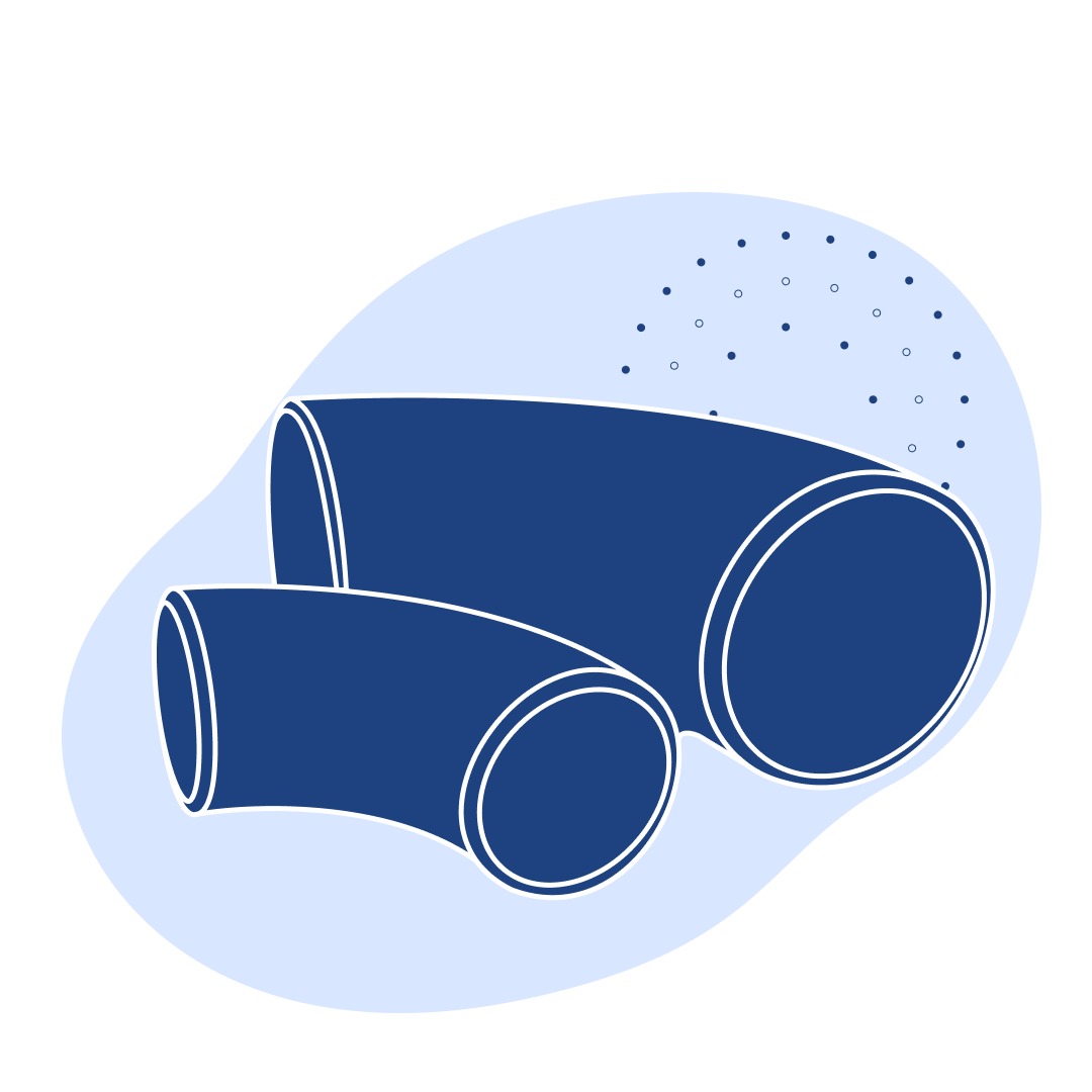 Чугунное колено двухфланцевое лапчатое 90° Ду 125 мм ГОСТ ISO 2531-2012