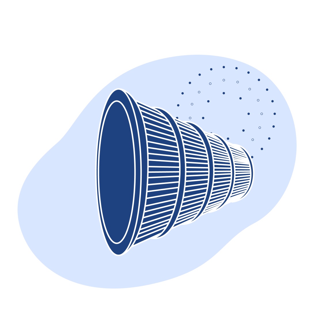 Коническое щелевое сито 1000x4000 мм AISI 316