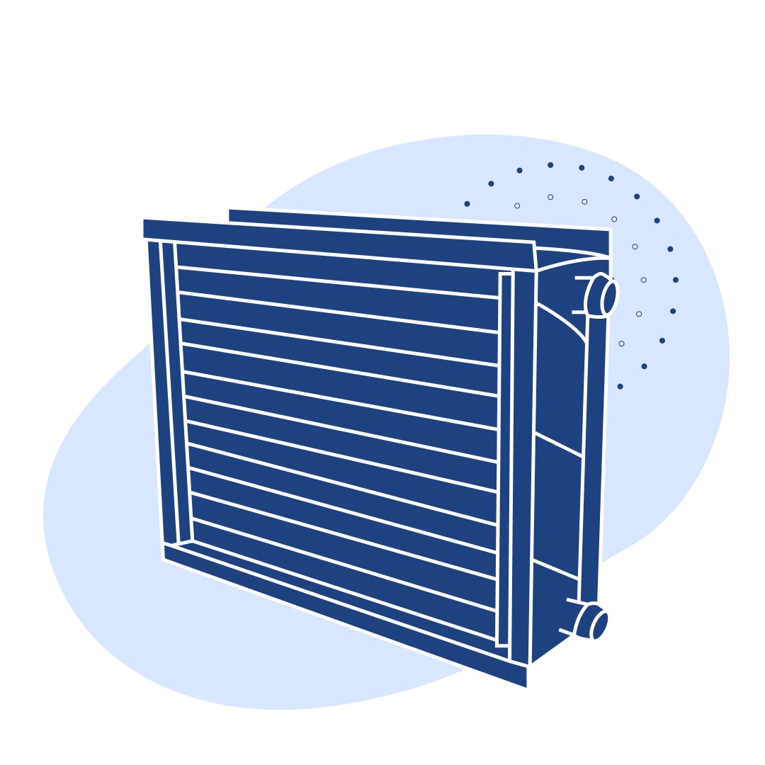 Калорифер паровой 198.5 кВт±8% 16000 м3/ч 53.03 м2±1.5%